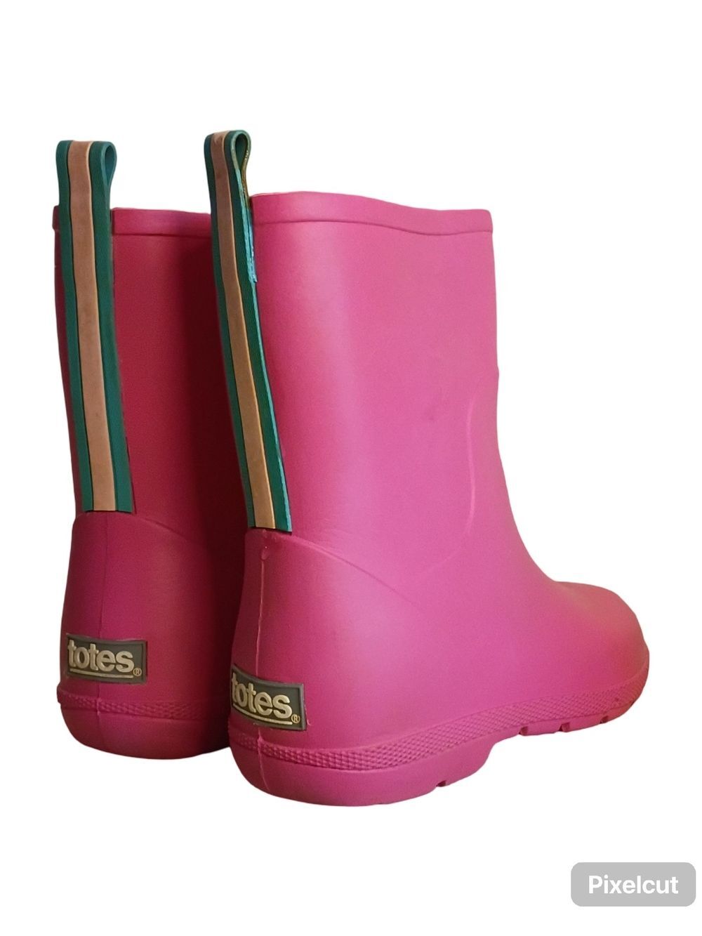 Totes Kids Charley Pink Waterproof Rain Boots Size 4-5